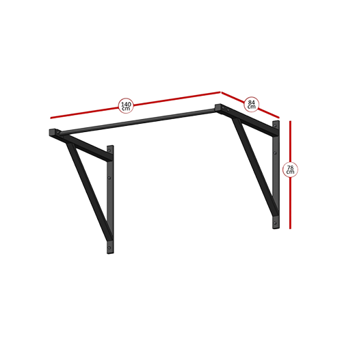 Väggmonterad Chin/Pull Up Bar